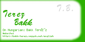 terez bakk business card